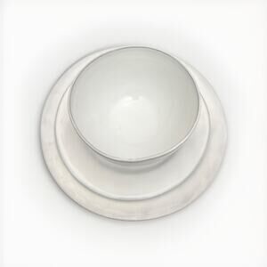 New 3 Pcs Juliska Quotidien White Truffle Cereal Bowl 9" Salad 11" Dinner Plates